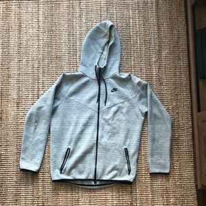 Nike tech knit fleece hooded zip jacket